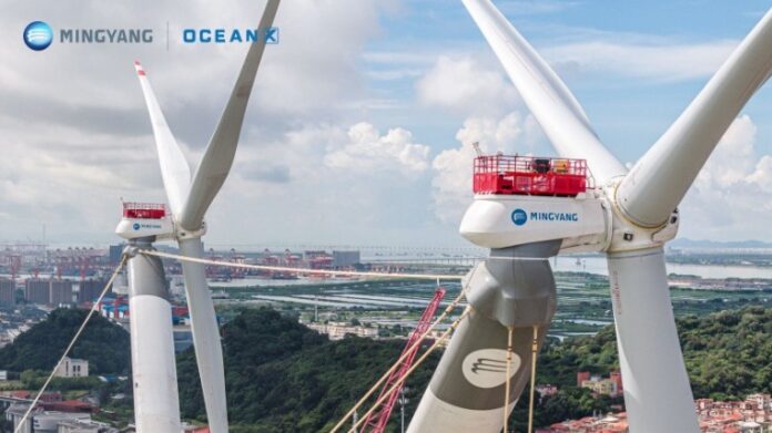 Η Mingyang παρουσίασε διπλή ανεμογεννήτρια σε σχήμα V με ισχύ 16,6 μεγαβάτ
