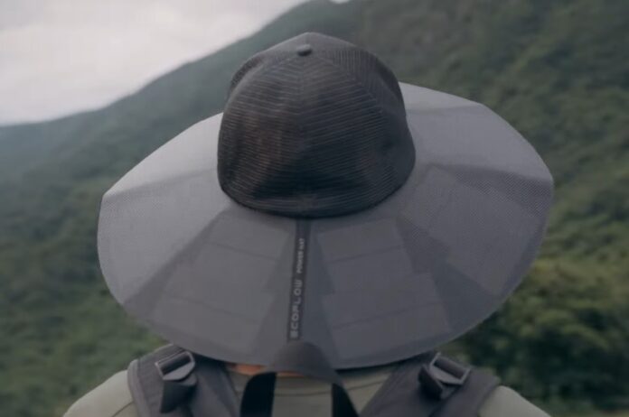 Ηλιακό καπέλο που φορτίζει το smartphone με ηλιακή ενέργεια