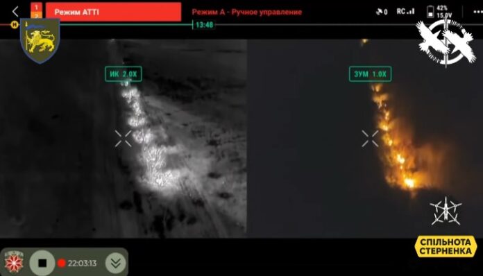 Η Ουκρανία χρησιμοποιεί drone που ρίχνει Θερμίτη σε στρατιωτικούς στόχους