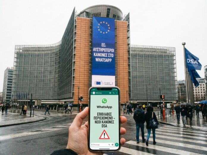 Η ΕΕ εξετάζει να επιβάλει αυστηρότερους κανόνες στο WhatsApp για επιβλαβές περιεχόμενο