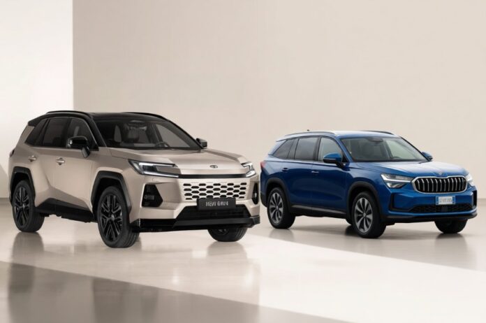 Νέο Toyota RAV4 εναντίον Skoda Kodiaq, μάχη SUV: σύγκριση, εκδόσεις και τιμές