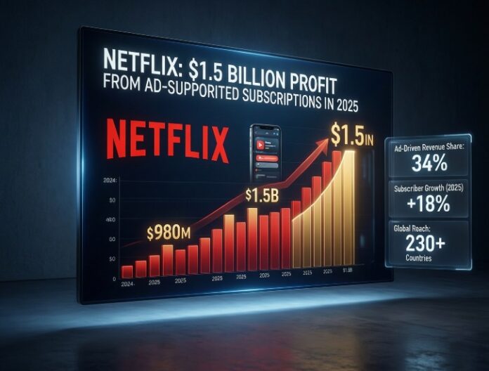 Netflix: κέρδη 1,5 δισ. δολάρια από τη διαφημιστική συνδρομή το 2025