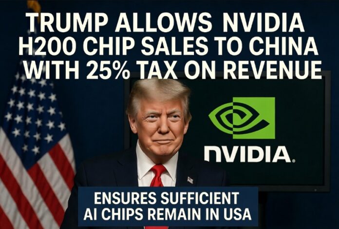 Ο Τραμπ επιτρέπει την πώληση Nvidia H200 στην Κίνα με φόρο 25%