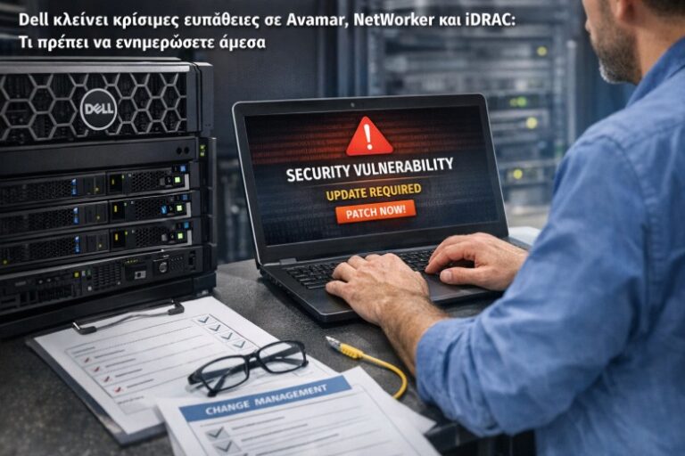 Dell κλείνει κρίσιμες ευπάθειες σε Avamar, NetWorker και iDRAC: Τι πρέπει να ενημερώσετε άμεσα