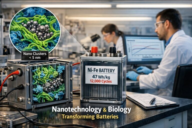 Μπαταρία νικελίου-σιδήρου με 12.000 κύκλους φόρτισης: πως η νανοτεχνολογία αλλάζει τους συσσωρευτές