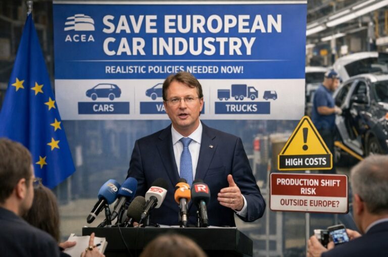 Η ACEA ζητά ρεαλιστικές πολιτικές για τη σωτηρία της Ευρωπαϊκής Αυτοκινητοβιομηχανίας