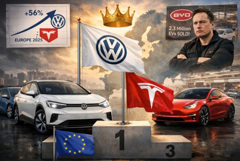 Η Tesla εκθρονίστηκε: Η Volkswagen είναι ο νέος πρωταθλητής ηλεκτρικών αυτοκινήτων στην Ευρώπη