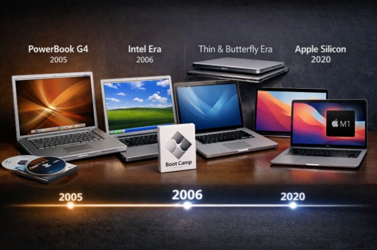 Ιστορία MacBook: από τα PowerBook στην Intel εποχή, το Boot Camp και την αναγέννηση με Apple Silicon