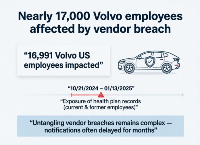 Σχεδόν 17.000 εργαζόμενοι της Volvo επηρεάστηκαν από παραβίαση προμηθευτή