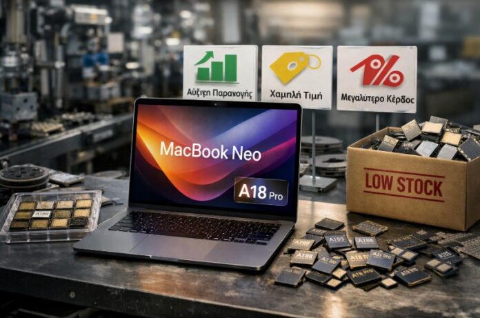 Η Apple αντιμέτωπη με έλλειψη chips για το Macbook Neo