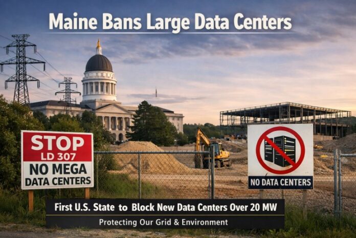 Η πρώτη πολιτεία στις ΗΠΑ που απαγορεύει την κατασκευή μεγάλων κέντρων δεδομένων